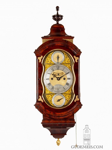 A rare English mahogany striking bracket wall clock, Chater & Sons, London, circa 1760.